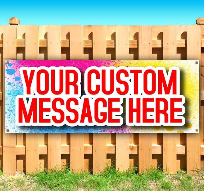 CUSTOM DESIGN BANNER Advertising Vinyl Banner Flag Sign Many Sizes USA