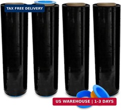Lifetime Supplies 4 Rolls x 18 Inch x 1500 FT x 80 Gauge [Upgraded] Black Premiu
