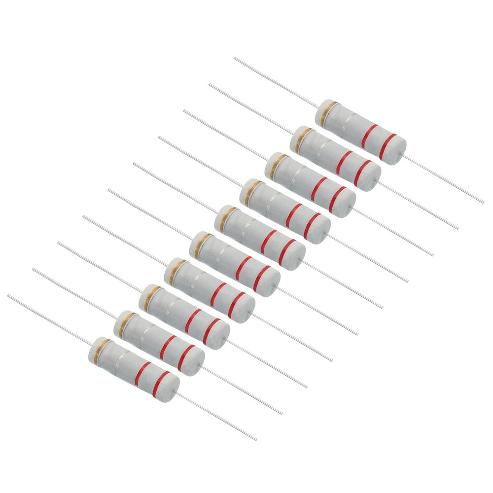 10pcs 5Watt 0.22 Ohm Carbon Film Resistor 5% Tolerance Axial Colored Ring