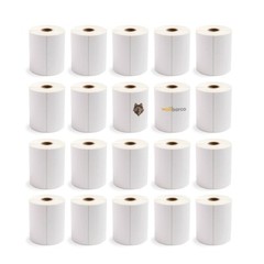 20 Rolls (5000) 4″x6″ Direct Thermal Shipping Label 250/Roll Zebra LP2844/ZP450