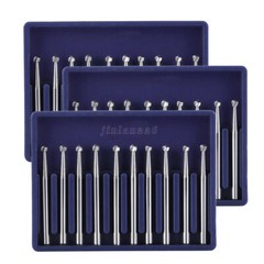 10Pcs Dental Tungsten Carbide Round Burs FG4 FG 1.6mm for High Speed Handpiece