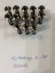 13) Hardinge 1C Collets – 1/4″ – #50044