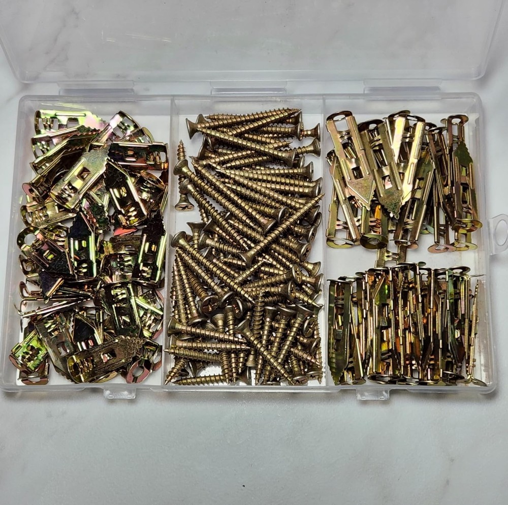 160 Pcs Self Drilling Drywall Anchors with Screws, 2Sizes 80 Sheetrock