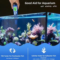YINMIK pH Salt Meter 5 in 1 TDS EC Salinity Tester for 5 IN 1 Blue Color