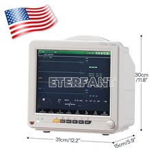 12″ Patient Monitor ICU CCU Vital Sign for Hospital ECG NIBP RESP TEMP SPO2 PR