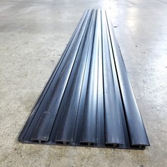 Rigid PVC Plastic 48″ W x 6″ H Linking Slatwall Panel Sheets BLACK – BRAND NEW!