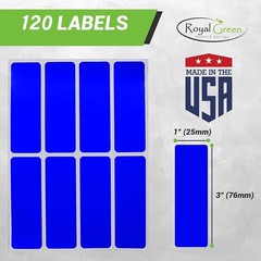 Royal Green Rectangular Stickers Color Coded Write on Labels for Organizing, …