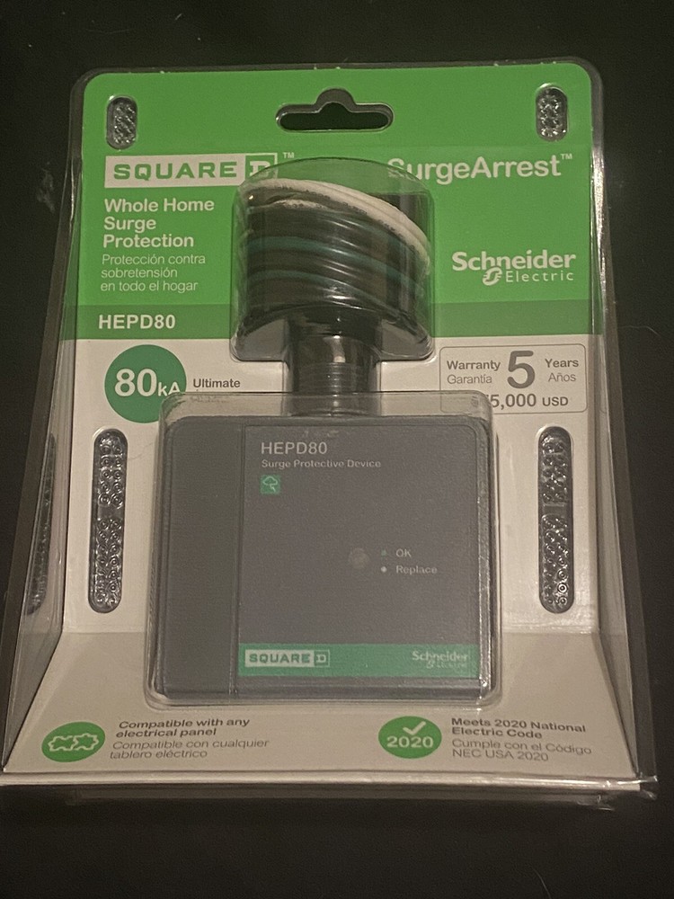 Square D Schneider Home Surge Protector Model HEPD80C