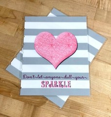 Gray/White Stripes/Heart Front & Back Cover Set made for use with HAPPY Planner