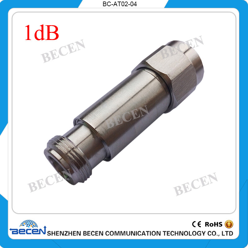Fixed Attenuator 2W N 1dB Attenuator Plug male to Jack female 2 Watt DC-3Ghz