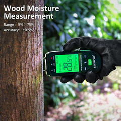 RDINSCOS Wood Moisture Meter for Hardwood and Softwood | Replaceable Pin Moistur
