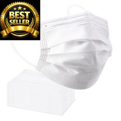 Borje White Disposable Face Masks 100 Pcs 100 Count (Pack of 1),