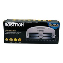 Bostitch 3-Hole Punch Metal 20 Sheets Silver/Black