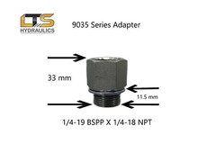 1/4″ Male British Parallel Pipe x 1/4″ Female Pipe NPT Adapter 9035-04-04