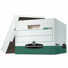 Pack of 12 Multi-Purpose File Storage Boxes, 15″ x 12″ x 10″, Green Corrugated