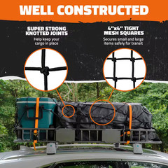50 In. X 36 In. Heavy-Duty Bungee Net, Stretches to 100 In. X 75 In.