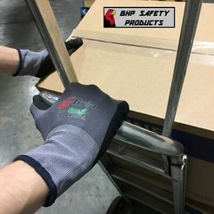 G-Grip Work Glove Ultra-Thin Nitrile Foam Grip Palm Coated Nylon Shell 3 Pairs