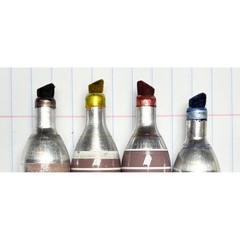 Vtg Sanford King Size Permanent Marker Set black red blue yellow xylene smelly