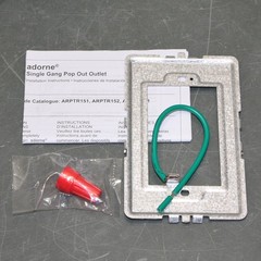 Legrand Pop-Out Outlet ARPTR151GG2, 125V AC, 15A, Single Gang, Graphite
