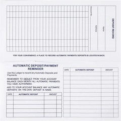 Larger Lines 20 Pack Checkbook Register, Check Registers for Personal Use, Blank