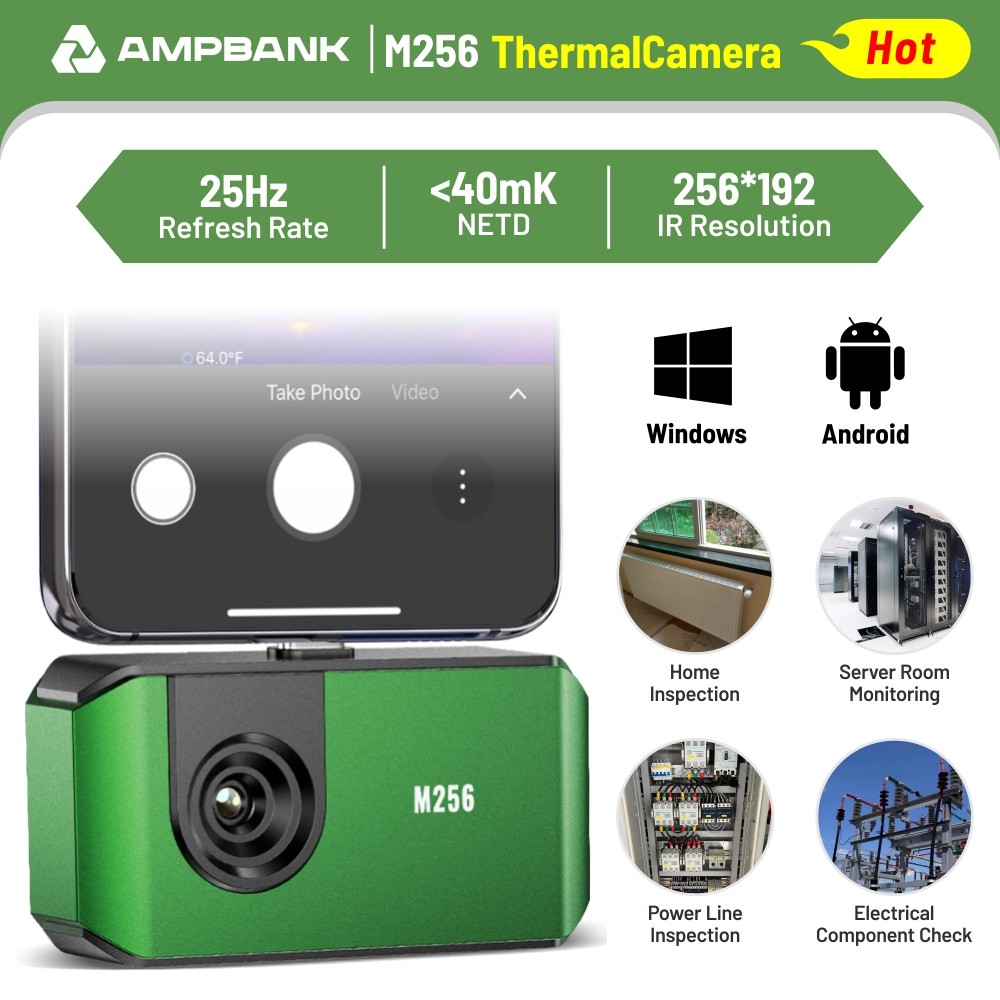 AMPBANK M256 Thermal Imaging Camera for Android (USB-C) Smartphones. 256*192