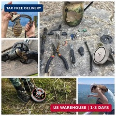 FINDMAG Magnet Fishing Kit with Case, 1500 LBS Pulling Force Super Strong Magnet
