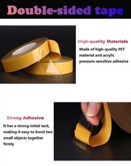 Ultra-thin Double Sided Tape 1/2 Inch by 66ft Two Sides Sticky Tape with Transpa