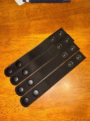 4 Pack Black Tactical Belt Keepers Dual Snap Closure Law Enforcement Police Duty