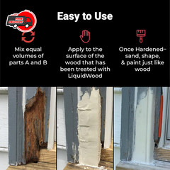 No Shrink Wood Epoxy Filler for Repairing Damaged Wood Interior Exterior Use