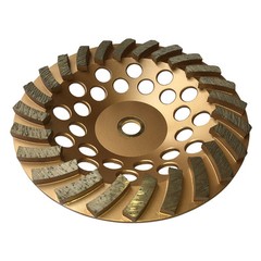 7″x24 Seg Diamond Concrete Spiral Turbo Grinding Cup Wheels 7/8-5/8 Arbor