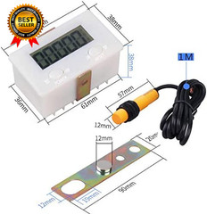 LCD Digital 0-99999 Counter 5 Digit plus up Gauge + Proximity Switch Sensor