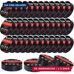 Oleitodh 40 Rolls Black Electrical Tape Bulk 3/4 Inch x 66ft, 7Mil Waterproof Vi