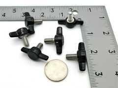 1/4″ X 3/4″ Thumb Screws Tee Wing Bolt HD Delrin Head SS thread 4 per package