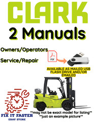 CLARK C25L FORKLIFT OPERATORS SERVICE REPAIR SHOP MANUAL PDF ON USB