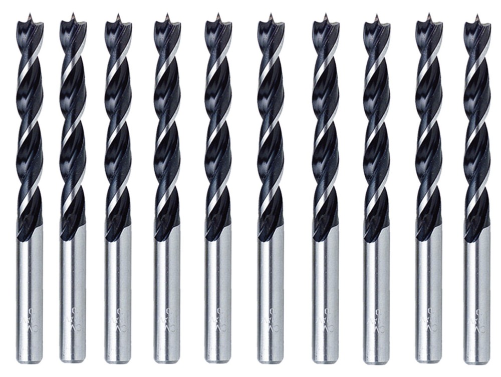 10Pcs 1/8 Inch Wood Brad Point Drill Bit Set Spur Point Woodworking Drill Bits