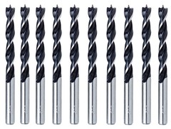 10Pcs 1/8 Inch Wood Brad Point Drill Bit Set Spur Point Woodworking Drill Bits