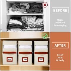 2 Pack Foldable Sheet Organizers and Storage with Oxford Fabric, Clear PVC Wi…