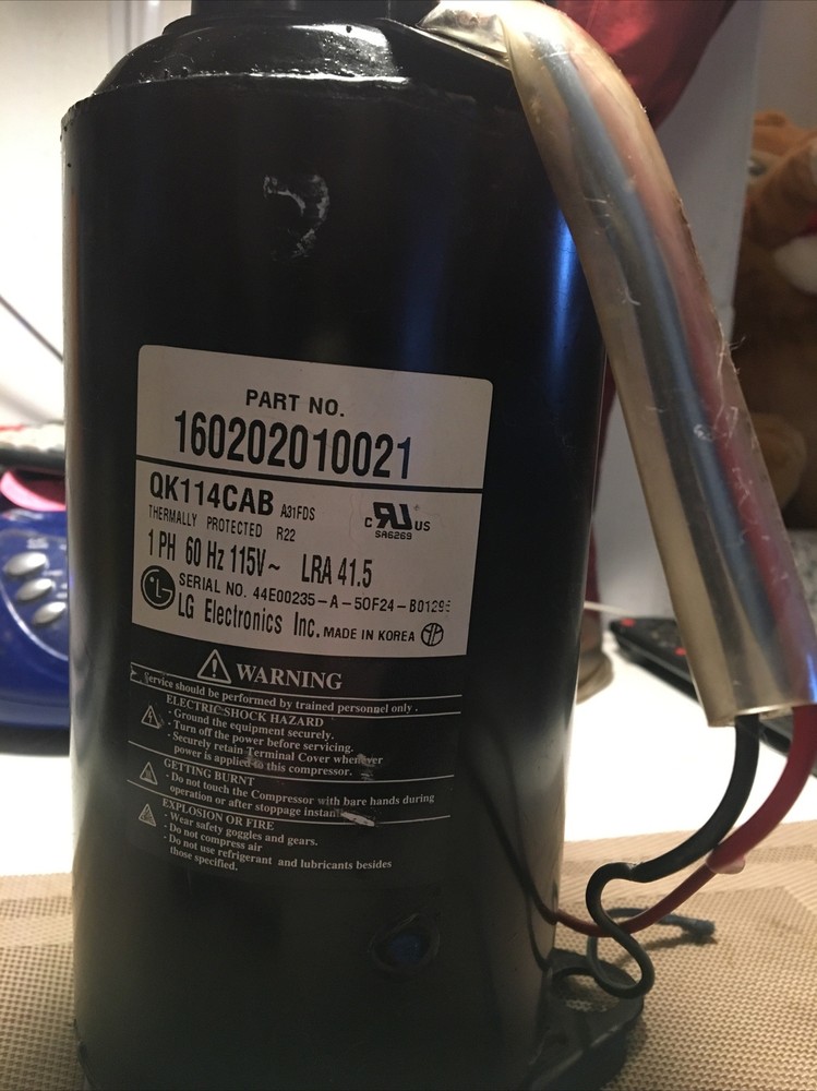 LG QK114CAB A31FDS 1PH 60Hz 115V LRA 41.5 Compressor