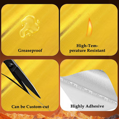 Gold Heat Shield Tape – Reflects 95% of Radiant Heat, 12″ X 24″ Heat Shield Wrap
