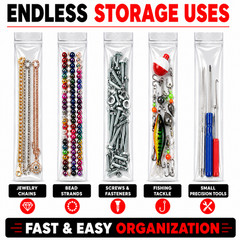 2″ x 12″ Clear Reclosable Poly Bags 4 Mil Zip Lock Plastic Bags Choose Quantity