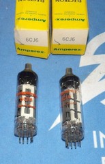 Lot of 2 NIB Amperex 6CJ6 Electron Vacuum Tube + 90 Day Warranty