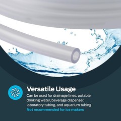 Clear Vinyl PVC Tubing 20ft, 3/16″ ID x 5/16″ OD, Low Pressure