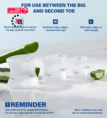 12 Pack Gel Toe Separators & Spacers – Aloe Infused Bunion Pads for M, Clear