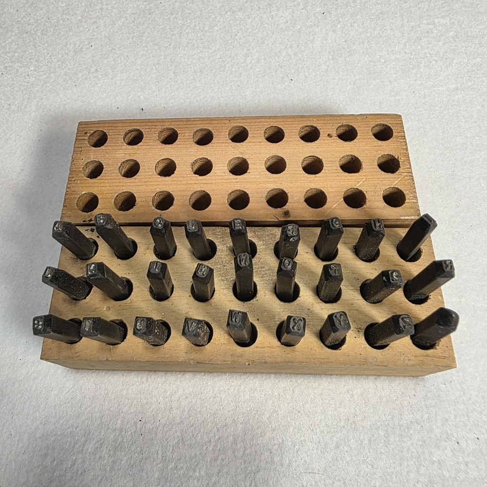 Young Brothers Gruv Grip 3/32” Steel Stamps Set Letters