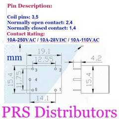2Pcs SONGLE Relay 12V SRD-12VDC-SL-C 10A 250VAC 125VDC 28VDC 30V DC USA SELLER