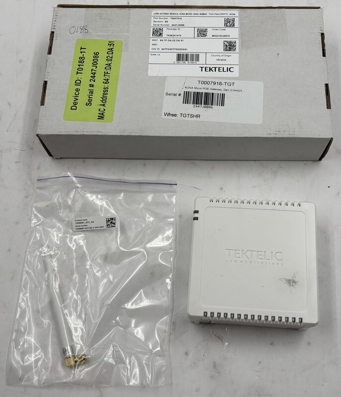 TEKTELIC T0007916 KONA MICRO SCALABLE 8-CHANNEL LORAWAN GATEWAY FOR INDOOR DEPLO