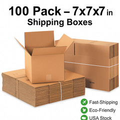 100 7x7x7 Cardboard Paper Boxes Mailing Packing Shipping Box Corrugated Carton