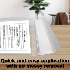 Versa-Tags Buyers Guide Window Holders, 50 Pack Clear Vehicle Window Form Holder
