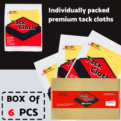 Tack Cloth 6 Pack Paint Woodworking Sticky Tac Rag 18X36â€³ Clean Dust NEW