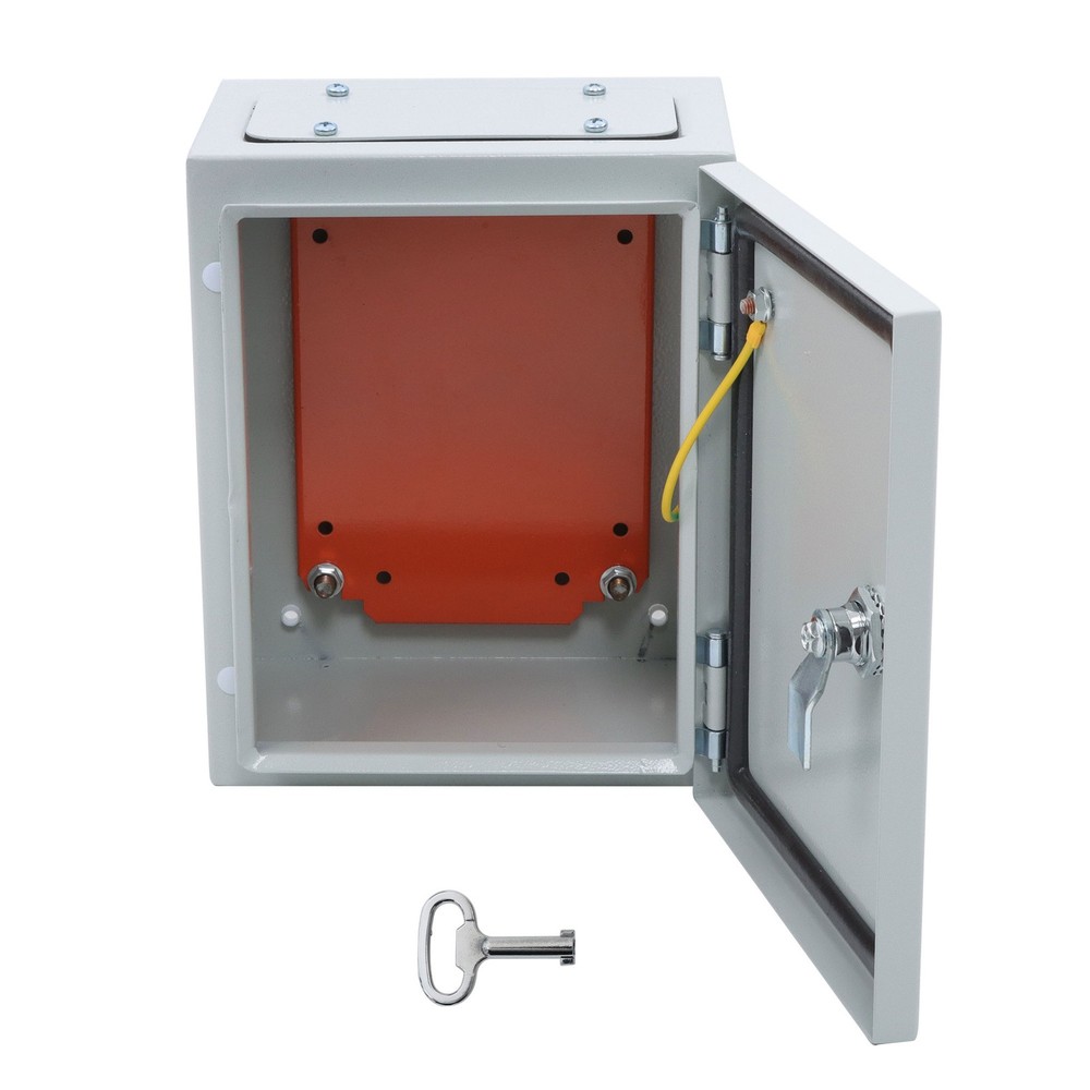 10x8x6 Inch IP65 Watertight Electrical Box, NEMA 4X Carbon Steel Enclosure